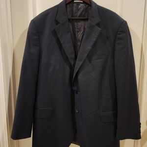 Peter Millar Navy Blazer 44L Size Label Missing See Measurements Below
